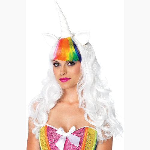 Leg Avenue Women's Rainbow Pride Festival Unicorn Wig and Tail