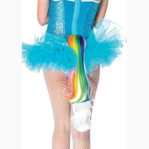 Leg Avenue Women's Rainbow Pride Festival Unicorn Wig and Tail