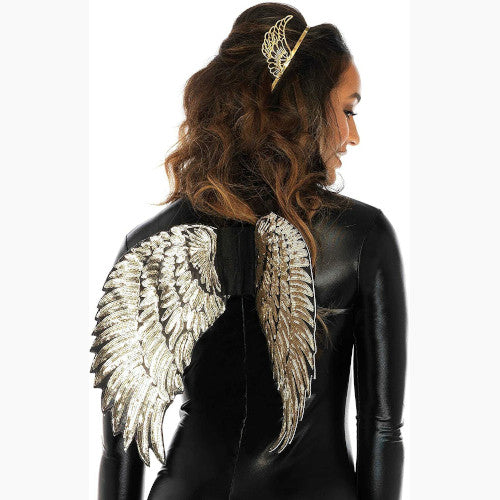 Leg Avenue Womens Costume Gold Sequin Wings