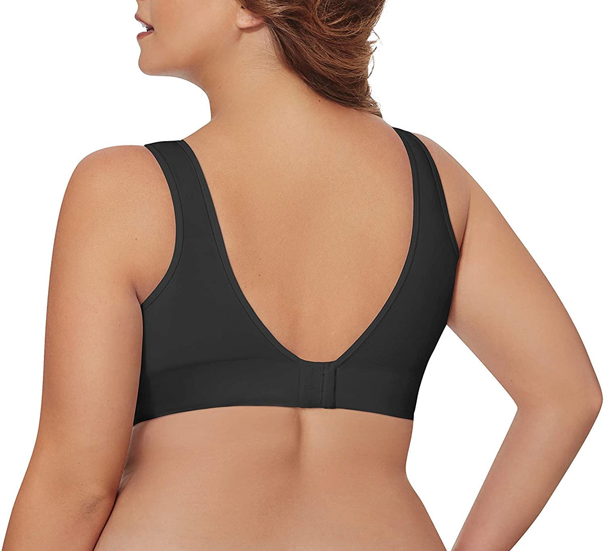 Just My Size Pure Comfort Wirefree Bra with Lace Trim & Back Close-1271