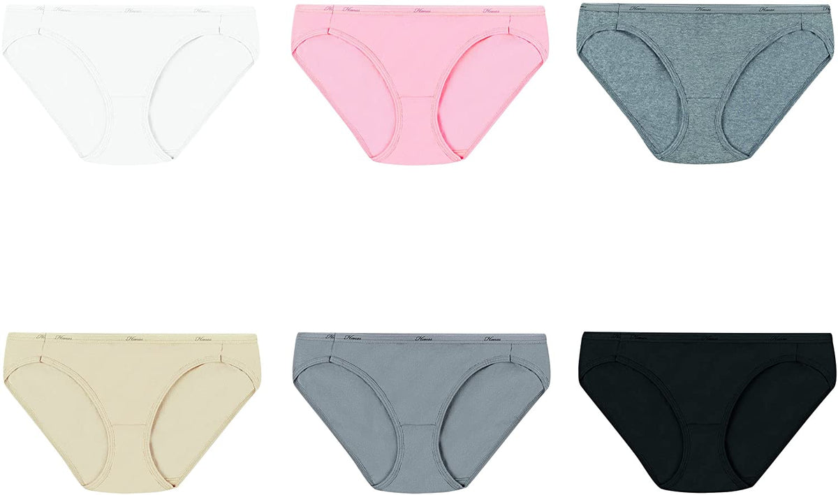 Hanes Cool Comfort  Women's Cotton Bikini Panties 6-Pack PP42CA-PP42CA