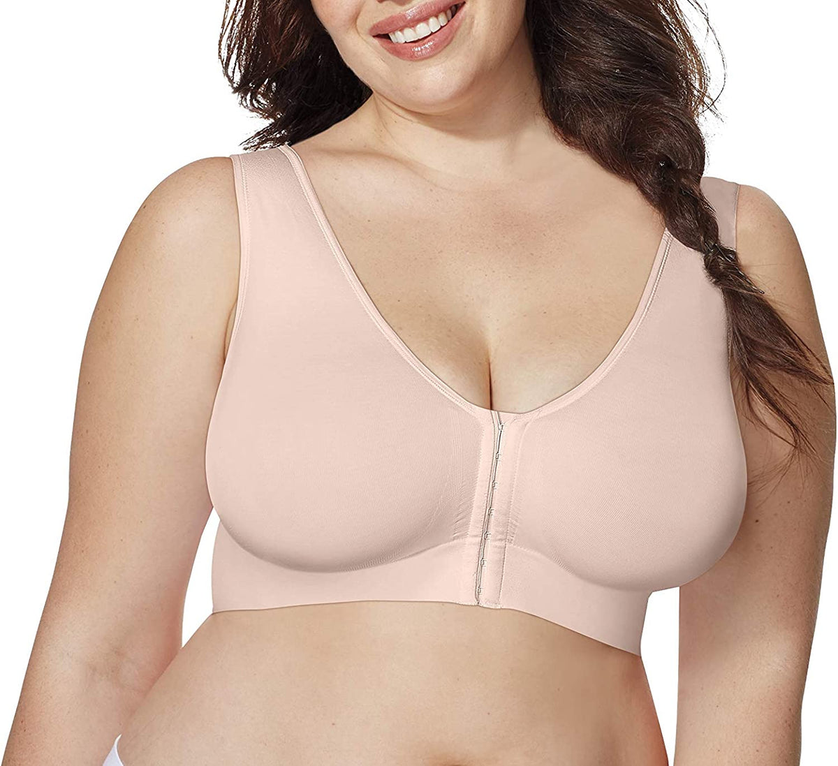 Just My Size Pure Comfort Front-Close Wirefree Bra-1274