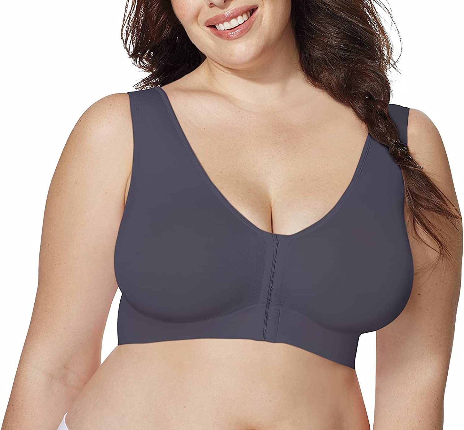 Just My Size Pure Comfort Front-Close Wirefree Bra-1274