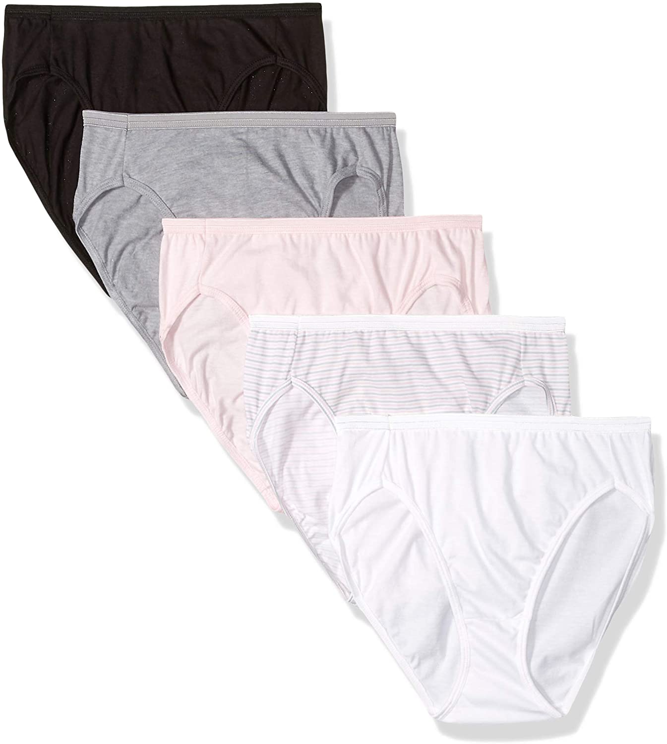 Hanes Ultimate Comfort Cotton Hi-Cut Panties 5-Pack-43HUCC