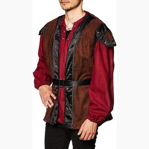 Medieval Mercenary Knight Renaissance Fancy Dress Up Halloween Adult Costume