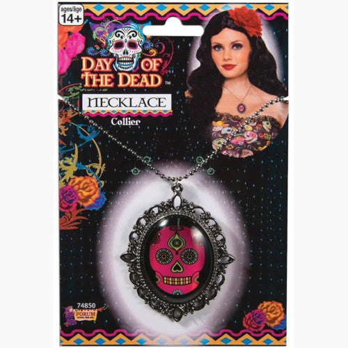 Day Of The Dead Molded Skeleton Skull Necklace Pendant Earring set