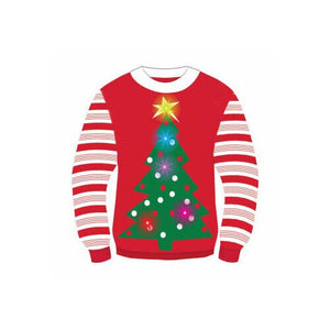 Adult Tis The Season Light-Up Ugly Christmas Sweater