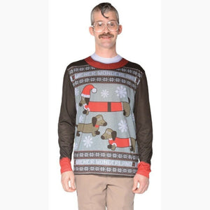 Ugly Weiner Wonderland Adult Men's Costume Christmas Sweater T-Shirt Halloween