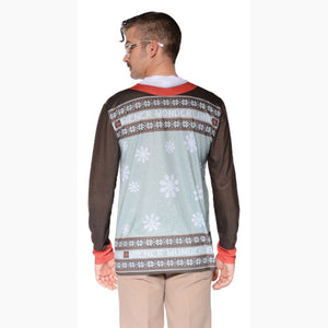 Ugly Weiner Wonderland Adult Men's Costume Christmas Sweater T-Shirt Halloween