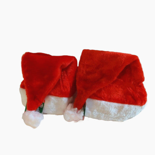 Santa Claus Plush Hats 2 pack Unisex Christmas