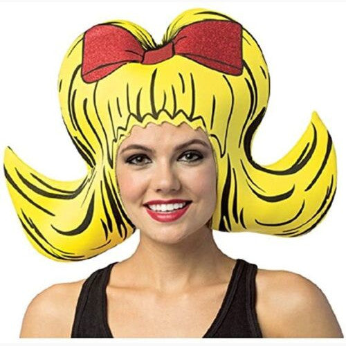 Yellow Bouffant Cartoon Wig Costume Accessory Adult Halloween