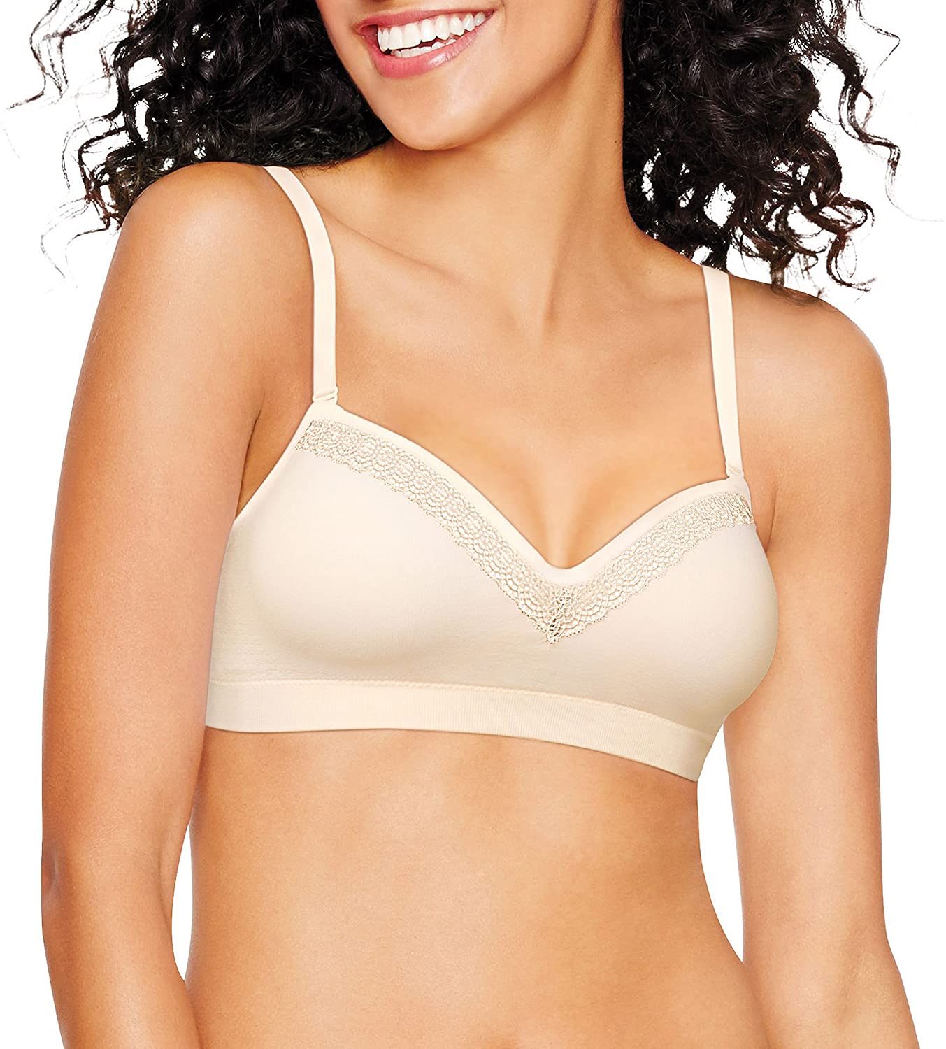 Hanes Ultimate Smooth Inside and Out Foam ComfortFlex Fit Wirefree Bra -  activewearhub
