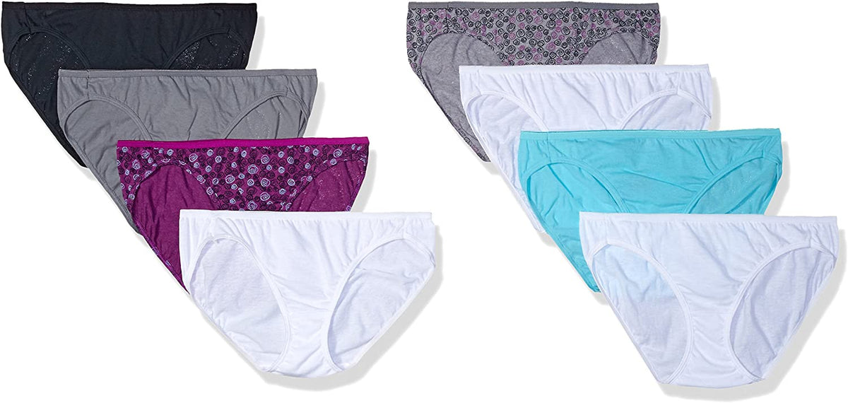 Hanes Women's Bikini 8-Pack (6+2 Free Bonus Pack)-P842WB