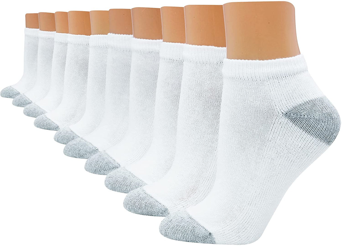 Hanes Cushioned Women's Ankle Athletic Socks 10-Pack-681/10