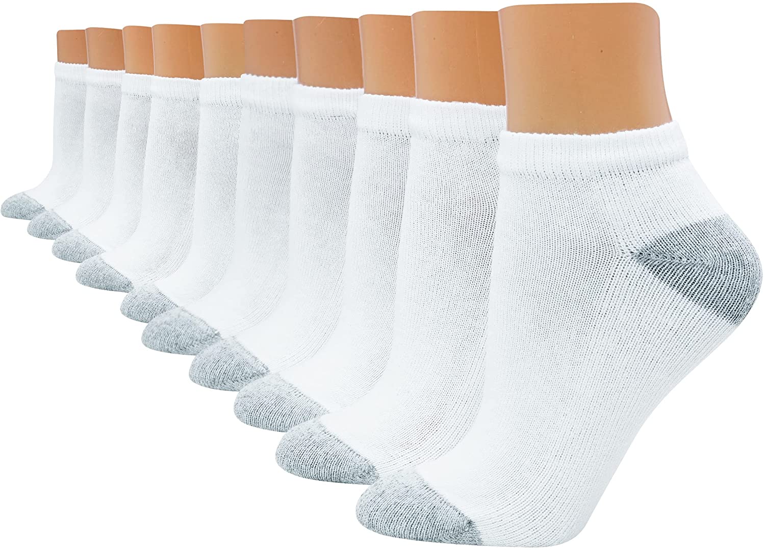 Hanes Cushioned Women's Ankle Athletic Socks 10-Pack 