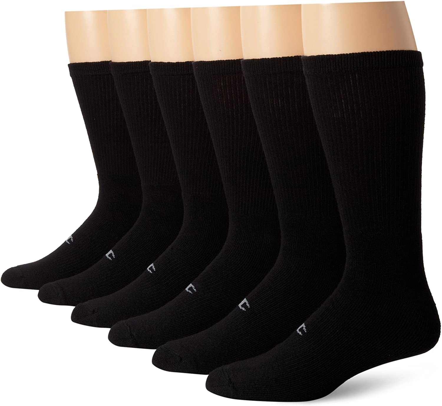 Champion Double Dry Performance Mens Crew Socks 6-Pack