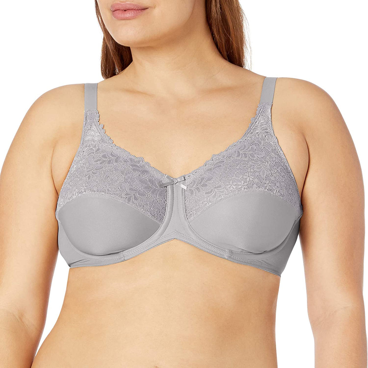 Lilyette by Bali Tailored Minimizer Bra With Lace Trim-428