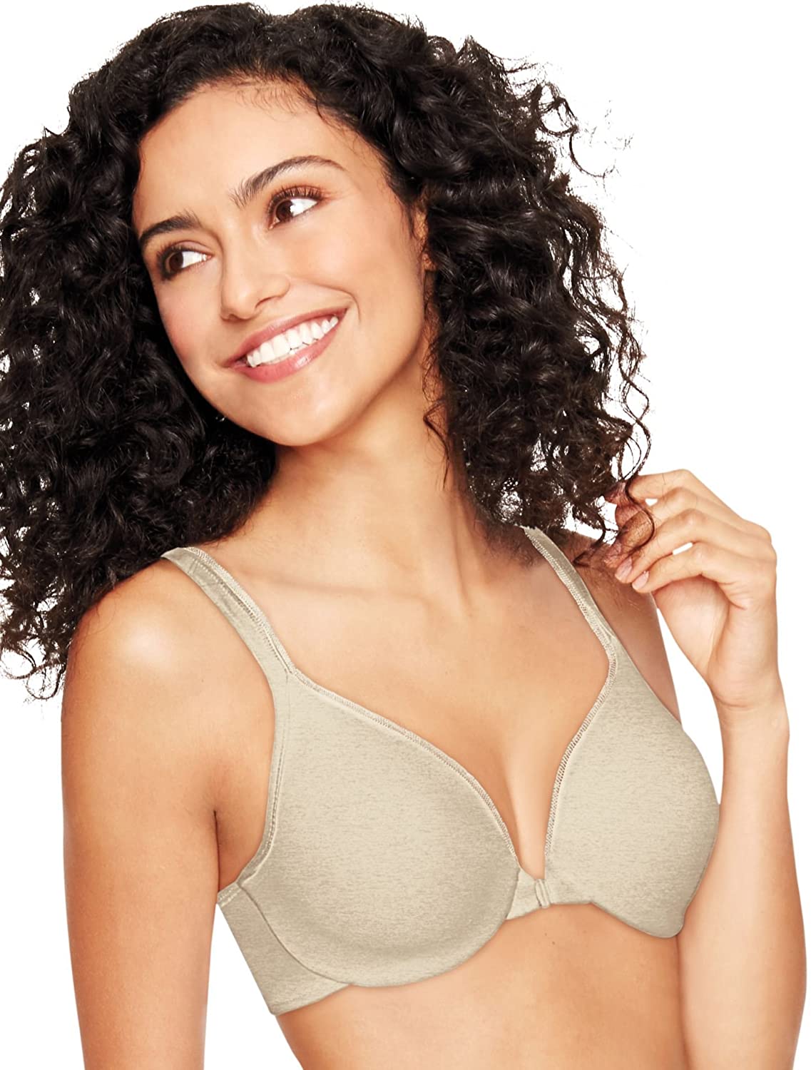 Hanes Ultimate ComfortBlend T-Shirt Front-Close Underwire Bra-HU01