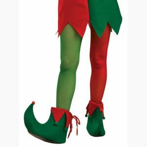 Red and Green Elf Tights Womens