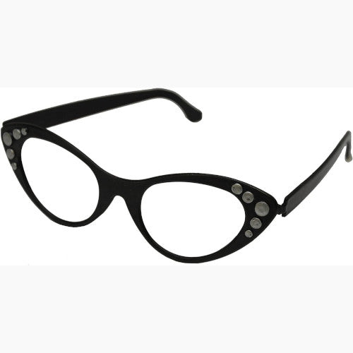 1950s Acrylic Cats Eye Frames Black Plastic Glasses