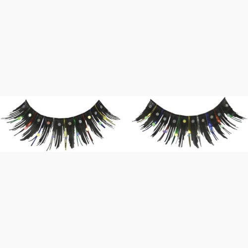 Eyelashes Black Glitter