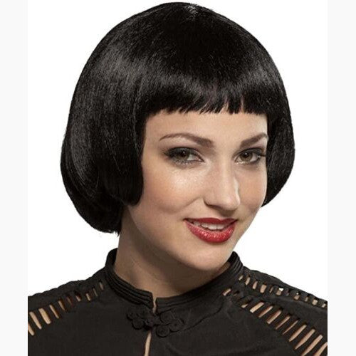 Flapper Sassy 20's Black Short Bob Style Wig