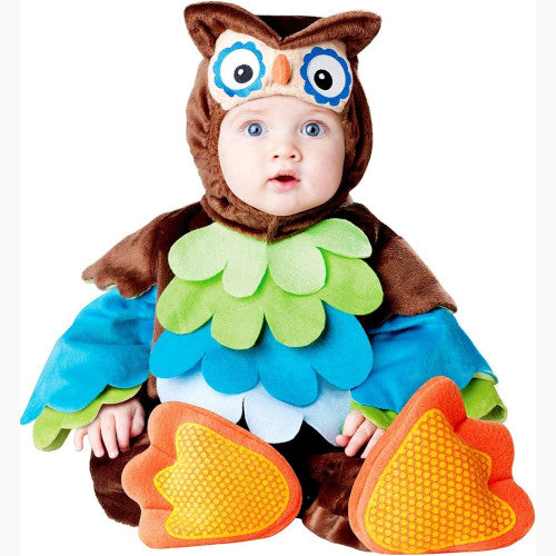 What A Hoot Infant Hooded Costume Lined Zippered Jumpsuit