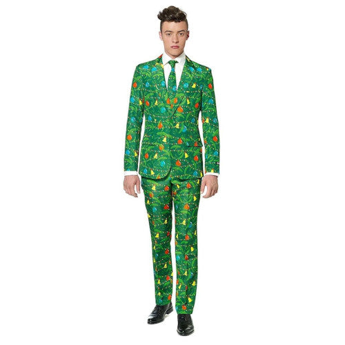 Suitmeister Men's Christmas Green Tree Christmas Suit