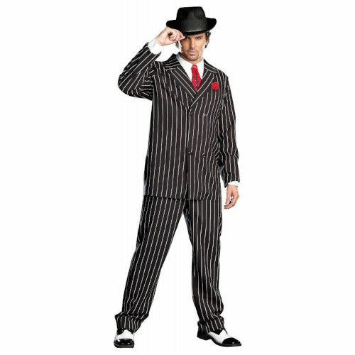 Gangster Costume Adult Al Capone Halloween Fancy Dress