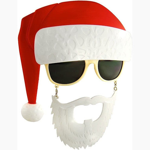 Santa Claus Sunstache Sunglasses Christmas Glasses Costume Accessory Novelty