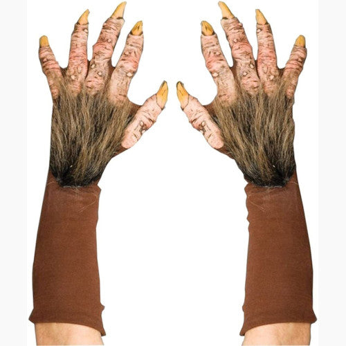 Beast Hands Adult Gloves Wolf Werewolf Brown Rotted Look Monster Halloween