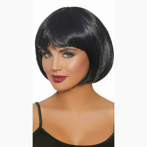 Dreamgirl Short Black Bob Hair Wig Adult Women Halloween Costume Accessory