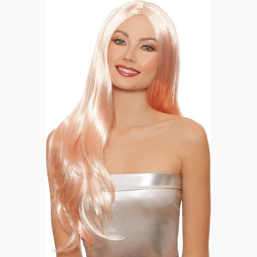 Women's Long Straight Rose Gold Wig