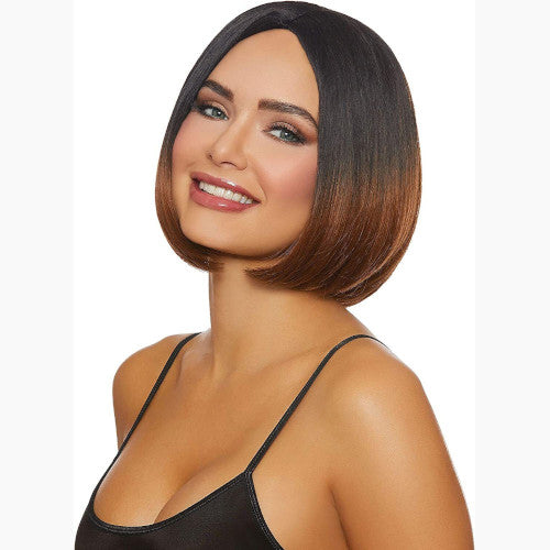 Dreamgirl Women's Mid-Length Bruentte Ombré Bob Wig, Brunnette
