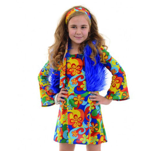 Far Out Rainbow Flower Child 70S Hippie Girls Halloween Costume