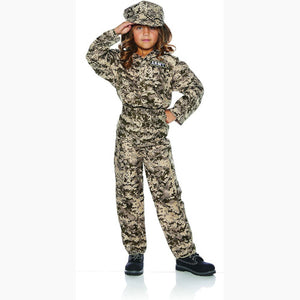 US Army Camo Costume Uniform Child Boys General Military Halloween