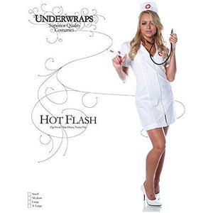 Hot Flash Adult Women Sexy Costume Nurse Fitting Fancy Dress Underwraps