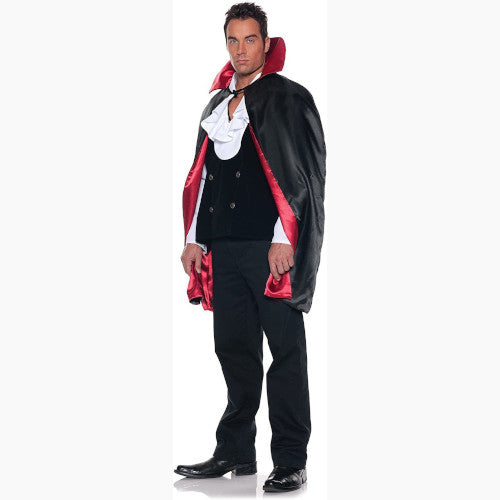 Cape Reversible 44 Inches Adult Costume Black & Red Vampires Underwraps