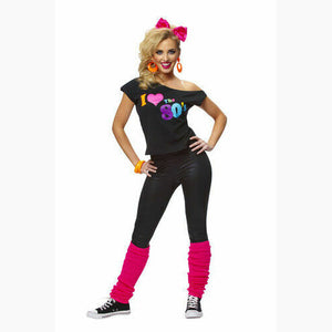 Womens I Love The 80's T-Shirt Halloween Costume