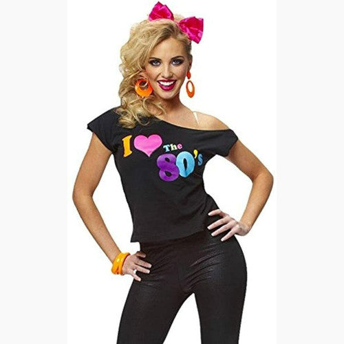 Womens I Love The 80's T-Shirt Halloween Costume