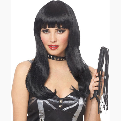 Wig Deluxe "Mistress" Long Natural Colors Synthetic Hair Costume Wigs W/ Bangs