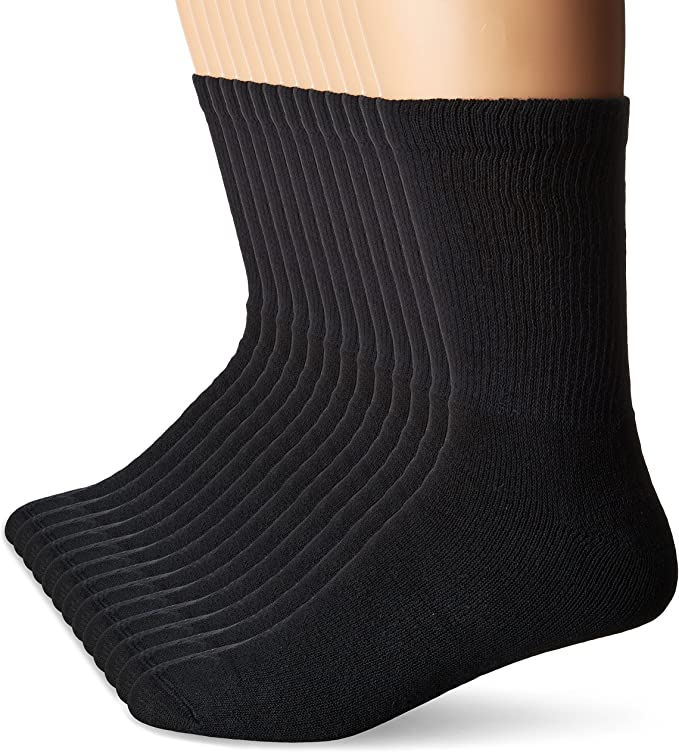 Hanes Mens Cushion Crew Socks 13-Pack-184V13