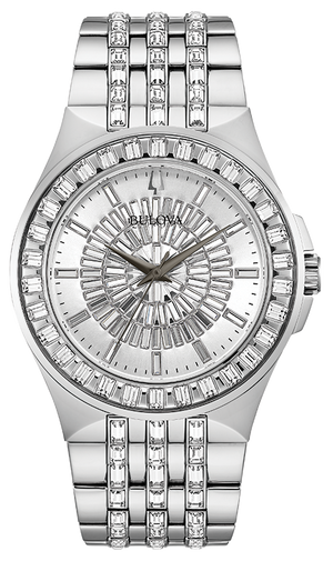 Bulova Crystal Quartz Mens Watch 96A236