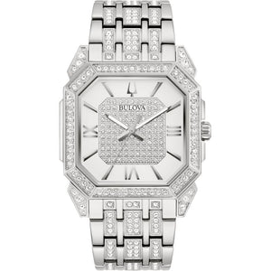 Bulova Crystal Quartz Mens Watch 96A285