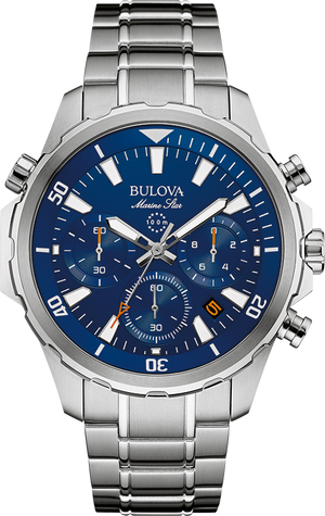 Bulova Marine Star Quartz Mens Watch 96B256