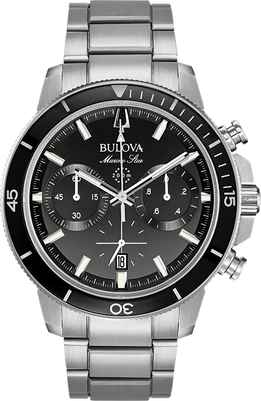 Bulova Marine Star Quartz Mens Watch 96B272