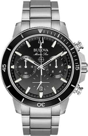 Bulova Marine Star Quartz Mens Watch 96B272