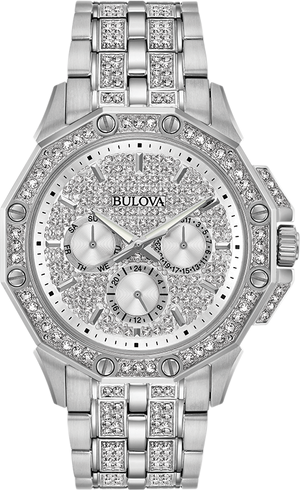 Bulova Crystal Quartz Mens Watch 96C134