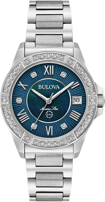 Bulova Marine Star Quartz Womens Watch 96R215