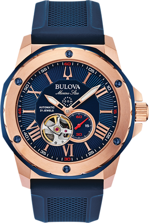 Bulova Marine Star Automatic Mens Watch 98A227